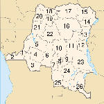 Nouvelle carte du Congo-Kinshasa (RDC) montrant les provinces