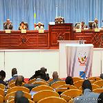 Les membres du bureau de l?Assemble nationale au palais du peuple  Kinshasa, le 31/05/2017 lors de la prsentation du budget 2017 par le Premier ministre, Bruno Tshibala. Radio Okapi/Ph. John Bompengo