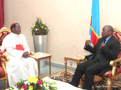 Le Prsident Joseph Kabila reoit le cardinal Laurent Mosengwo Pasinya le 2/06/2015 