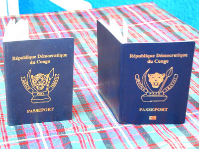 De gauche  droite, l'ancien passeport et le nouveau passeport congolais en cour depuis janvier 2016. 