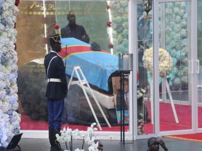 La dpouille d?Etienne Tshisekedi expose au stade des Martyrs  Kinshasa, le 31/05/2019. Radio Okapi/Photo John Bompengo