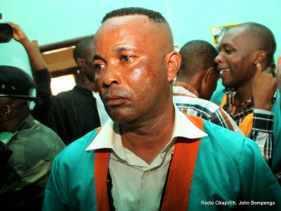 Le pasteur Denis Lessie aprs le verdict de son procs en appel l'opposant au pasteur Jean-Baptiste Ntahwa sur l'escroquerie et l'association de malfaiteurs le 05/03/2014 la cour militaire  de Kinshasa/Gombe