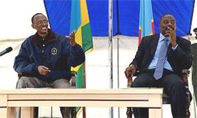 Joseph Kabila et Paul Kagame  Goma