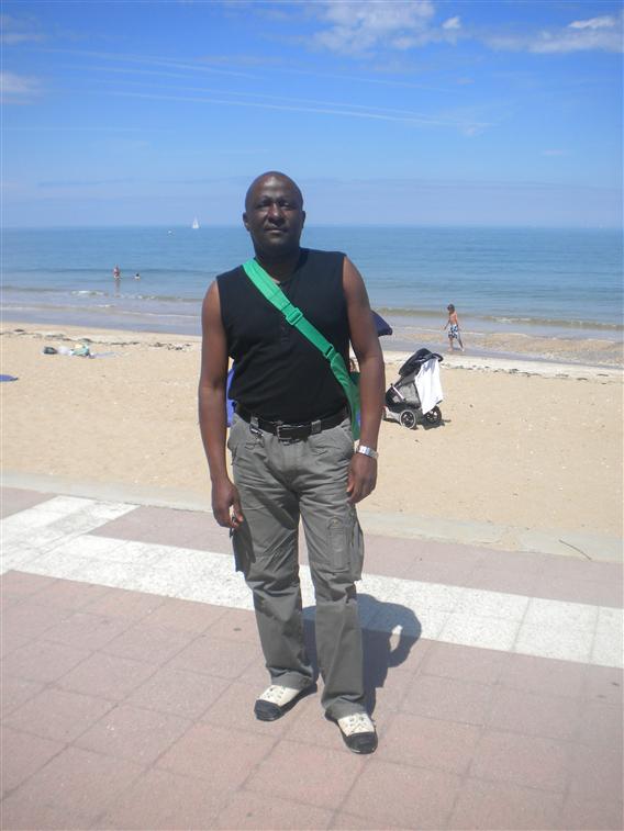 En pleine t sur la plage de Houlgate,en Normandie au nord de la France.