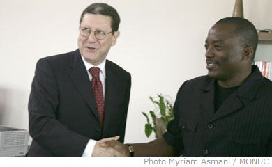 Transcription point de presse Alan Doss, Représentant spécial du Secrétaire général de l'ONU en RDC, après sa visite au Président Joseph Kabila, Kinshasa, samedi 11 janvier 2008.