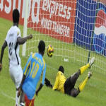Mbenza Bedi marque le but de la victoire pour la RDC face au Ghana, en finale du CHAN