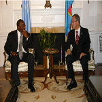 Ban Ki-moon et Joseph Kabila a New York le 28.10.2007