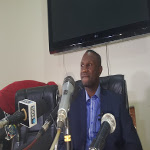 Le sélectionneur de la RDC, Florent Ibenge, lors d'une conférence de presse à Kinshasa le 5 juillet 2016. Radio Okapi/Photo Caniche Mukongo.