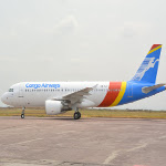 L'Airbus A320 de la compagnie aérienne Congo Airways à Kinshasa le 30/07/2015