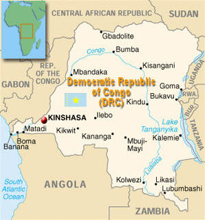 Carte du Congo -Kinshasa 