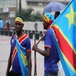 Des Congolais avant le match de Caf le 28/01/2013 entre RDC-Mali : 1-1 à Durban en Afrique du Sud