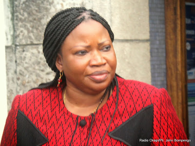 Fatou Bensouda, procureure de la cour pénale international le 12/03/2014 a Kinshasa