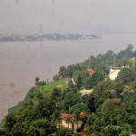 Une vue du fleuve Congo prise à partir de Kinshasa le 13/02/2014