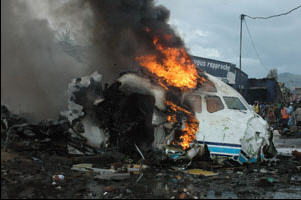 Avion d' Hewa Bora Airways crashe à Goma