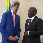 Le secrétaire d'Etat américain John Kerry et le président Joseph Kabila le 4/05/2014 à Kinshasa