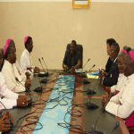 Joseph Kabila avec les membres de la CENCO