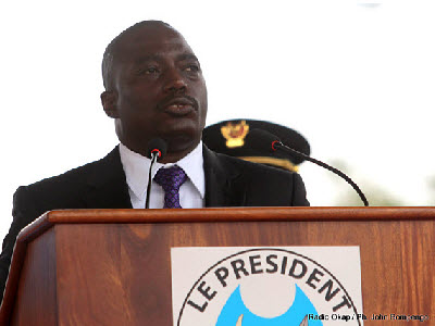 Joseph Kabila lors de son discours d'investiture le 20/12/2011 à Kinshasa