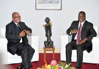 Les Présidents Joseph Kabila et Jacob Zuma
