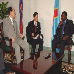 Joseph Kabila et Kim Yong Nam