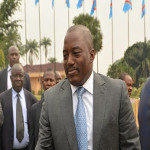 Le Président Joseph Kabila le 17/06/2015 à la cité de l'Union africaine à Kinshasa lors des consultations