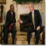 George Bush et Joseph Kabila