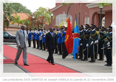 Joseph Kabila et Eduardo Dos Santos
