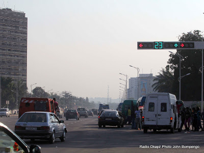Boulevard du 30 juin à Kinshasa, actuellement doté des feux de signalisation