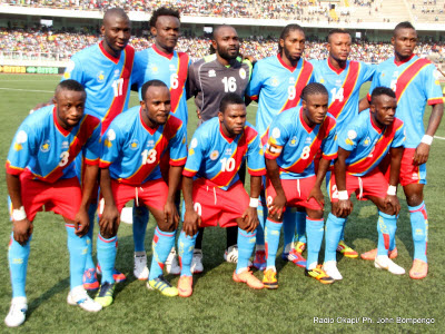 Les Léopards de la RDC lors du match contre les éperviers du Togo
