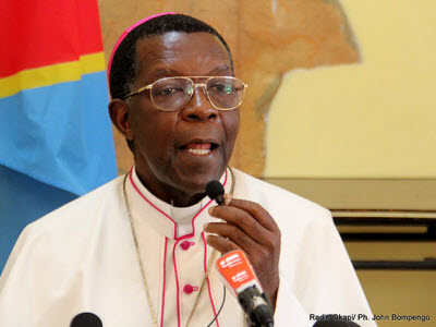 Monseigneur Nicolas Djomo, président de la CENCO le 4/12/2011 à Kinshasa