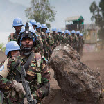 Des soldats Tanzaniens de la MONUSCO à Sake au Nord-Kivu