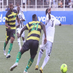 TP.Mazembe (Noire-blanc) contre AS-V. Club (vert-noire) le 15/04/2012 au stade des Martyrs à Kinshasa
