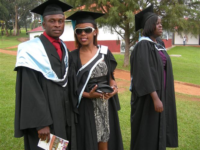 My graduation day in 2009 in Kampala